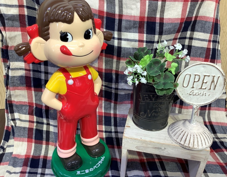 不二屋　首振ペコちゃん人形 128-PK01 非売品　未開封 非売品 不二家 ペコちゃん首振り人形 スカイブルー 128-PK01