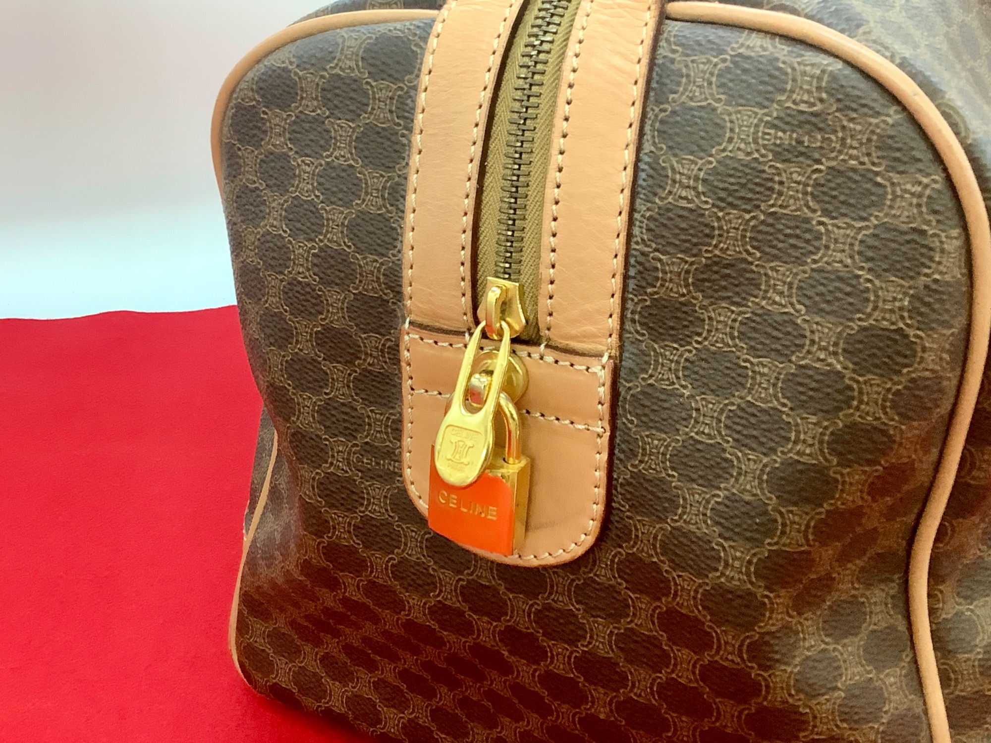 CELINE】オールドセリーヌの代名詞、マカダム柄のボストンバッグ