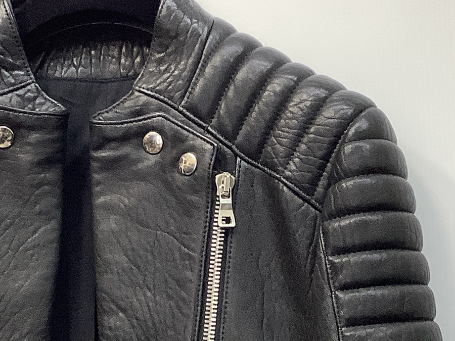902 BALMAIN レザージャケット 7号 ファー ライナー ベルト付き M スマホで購入】BALMAIN (バルメイン)レザージャケット入荷【越谷