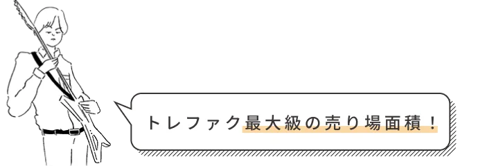 トレファク最大級の売り場面積
