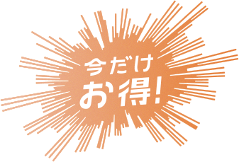 今だけお得！