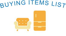BUYING ITEMS LIST