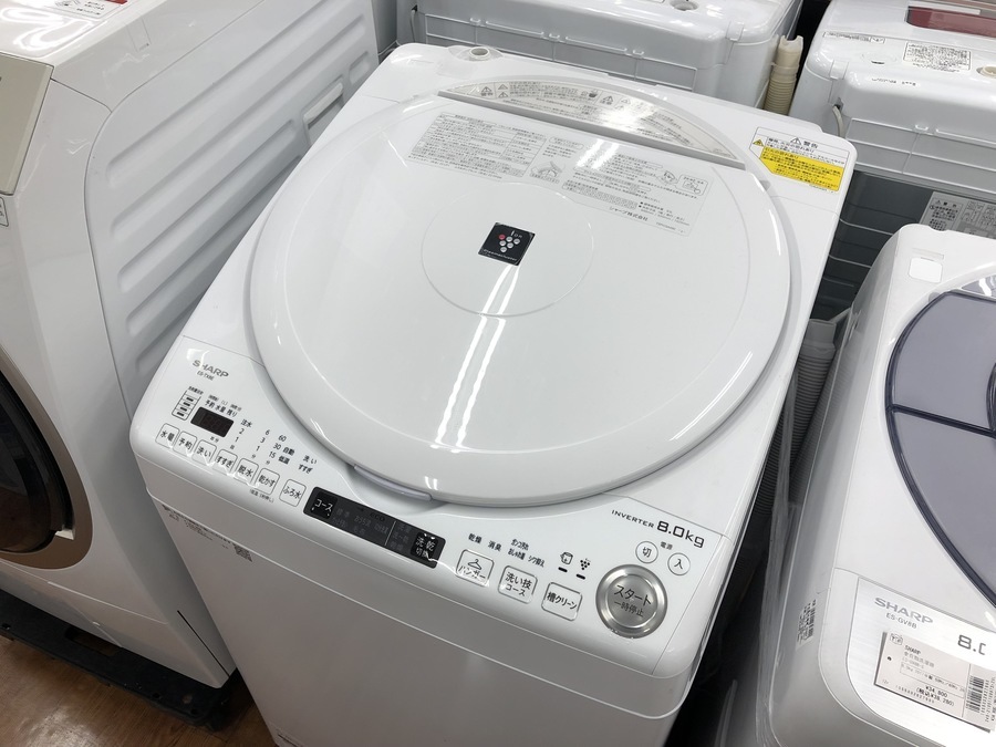 2020年製！SHARP 全自動洗濯機 ES-TX8E-W 新入荷いたしました！【足立