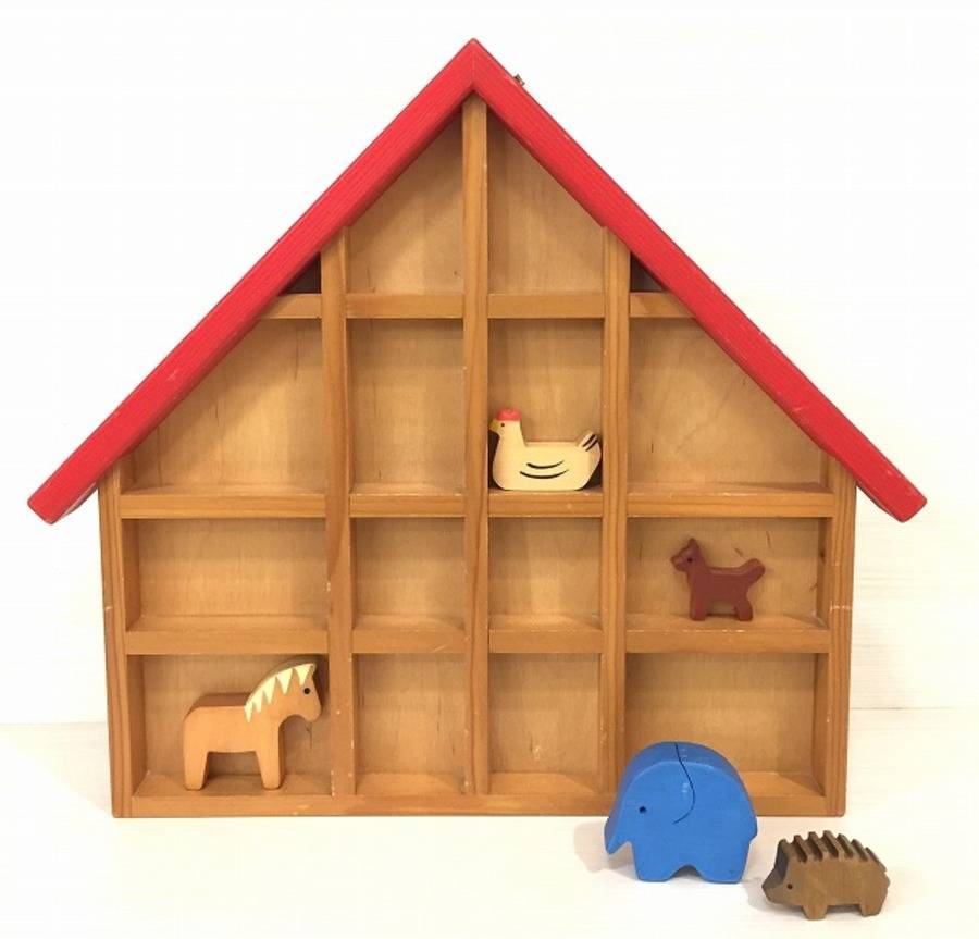 新品 スピールフォーム Spielform 赤い屋根の家 飾り棚 - 知育玩具