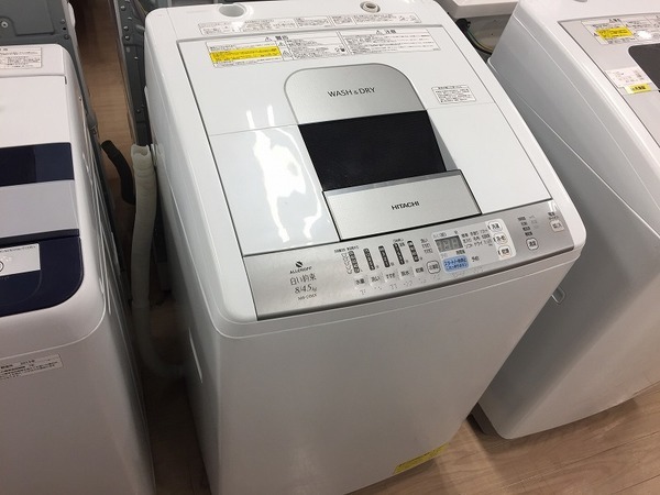6か月保証】HITACHI 8.0kg洗濯乾燥機 NW-D8KX｜2018年12月26日 