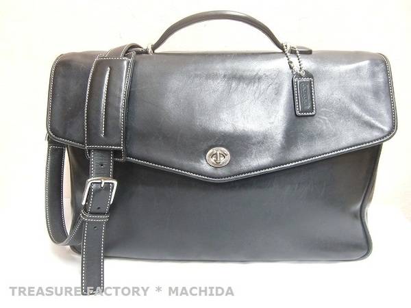 町田店 Coach コーチ レザーブリーフケース 6457 しっかりとした革が魅力のビジネスバッグです 14年05月25日
