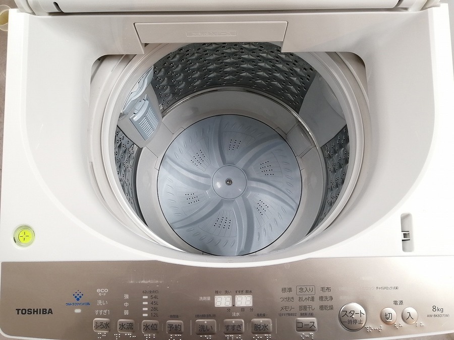 お買い得！！】TOSHIBA 8kg 洗濯機 2019年製 AW-BK8D7 - 洗濯機