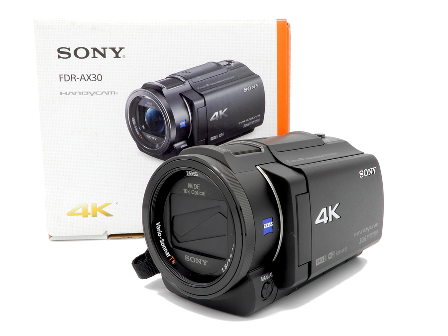 ビデオカメラ 4k ハンディカム レザー ブラック ax30 fdr- 黒