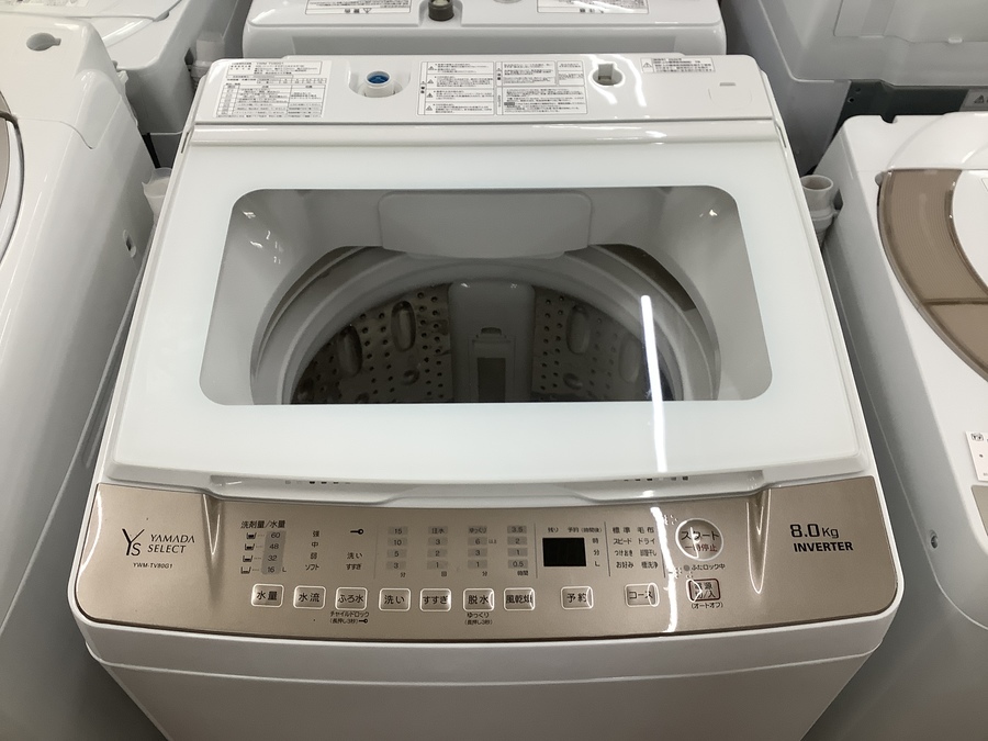 YAMADASELECT(ヤマダセレクト)の全自動洗濯機 YWM-TV80G1のご紹介です ...