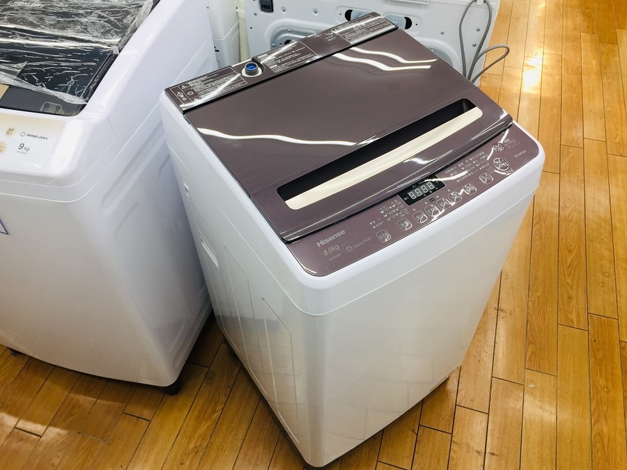 ハイセンス 全自動洗濯機 8kg ホワイト/ブラウン HW-DG80A | skisharp.com