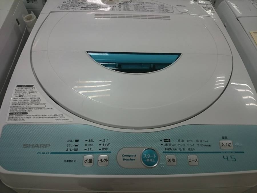 4.5kg洗濯機】SHARP ES-GL45入荷！【南柏店】｜2016年08月31日 