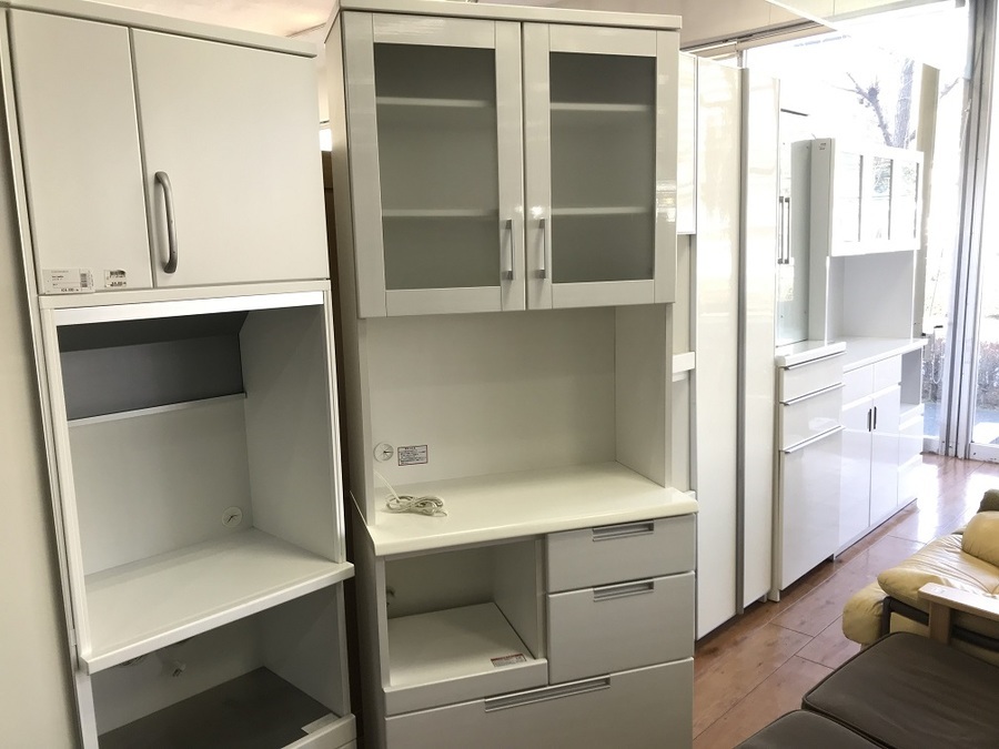 ニトリ 食器棚 キッチンボード 白 ホワイト 電源 大きい 家具 ダリア