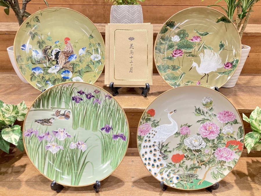 もめか様】限定版絵皿 フランクリン•ポーセリン 花の宴の内 飾り皿 6枚
