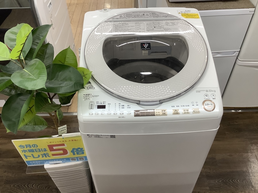 新生活応援！SHARP（シャープ）2020年製、縦型洗濯乾燥機を買取入荷 