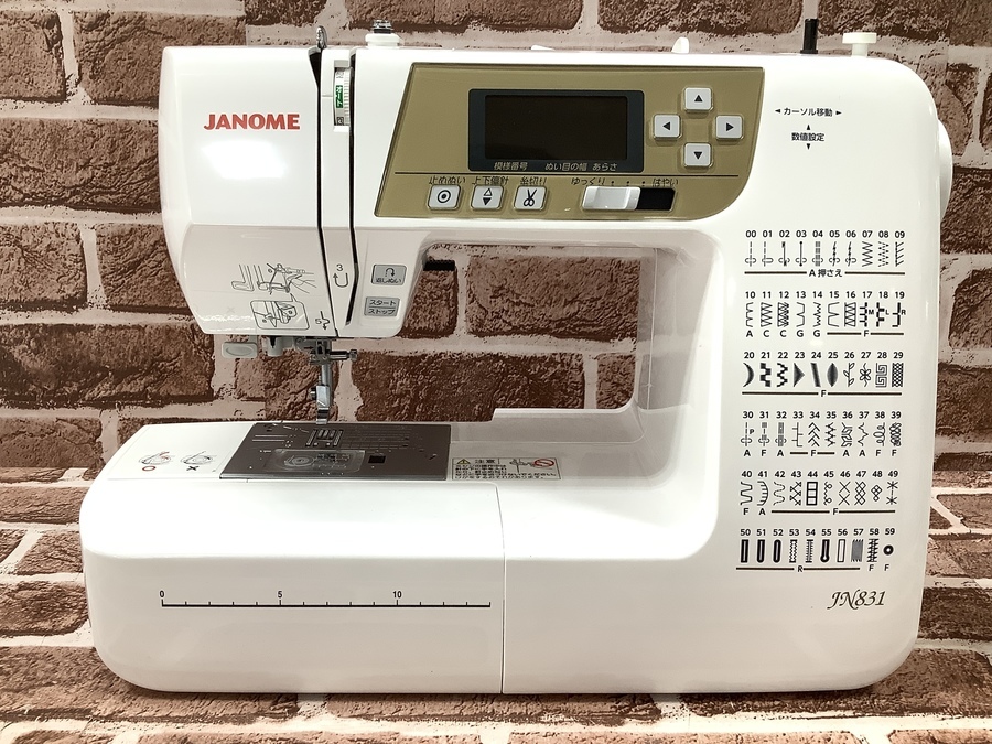 JANOME プログラム自動糸切り機能付コンピュータミシン JN831が入荷 