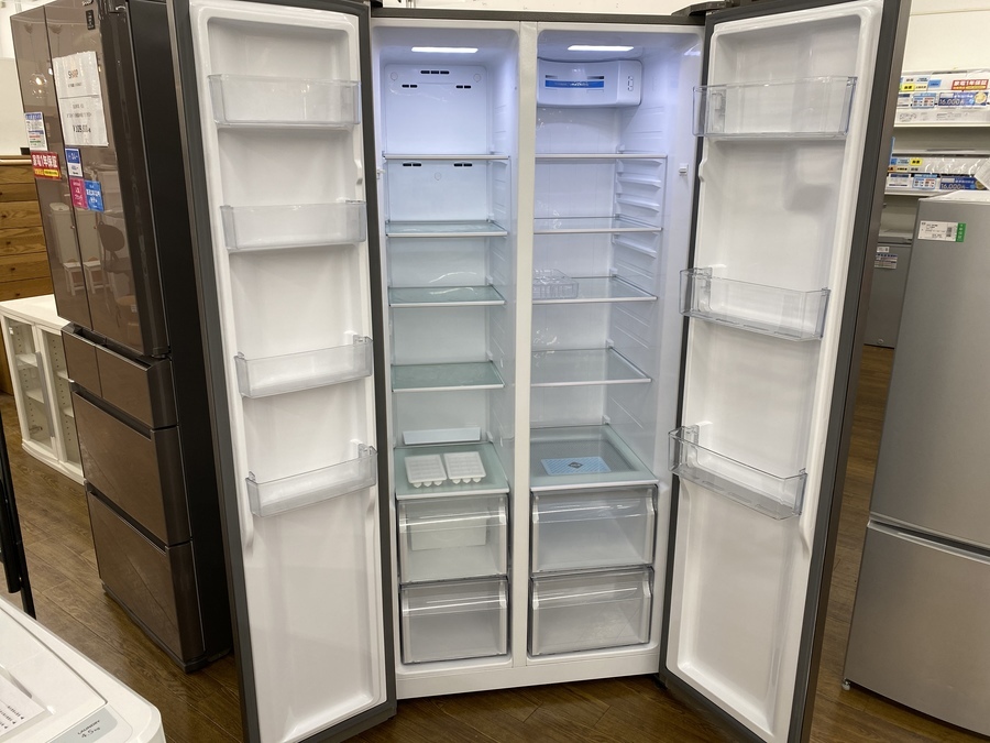 AQUA、アクアパノラマオ-プン冷凍冷蔵庫449L、AQR-SBS45H、 冷蔵庫
