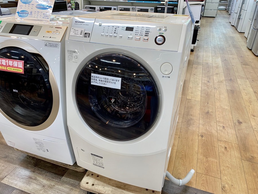 生活家電 洗濯機 SHARPのドラム式洗濯乾燥機「ES-V540-NL」のご紹介です!!【幕張店 