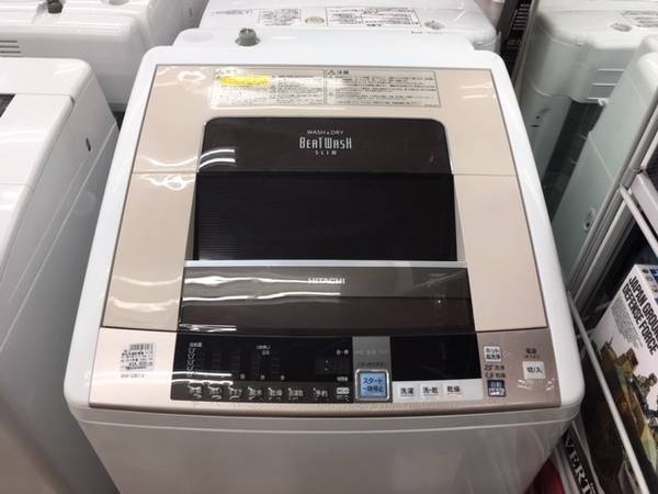 大容量！！HITACHI 8kg洗濯乾燥機 BW-D8TV入荷いたしました！！｜2018 