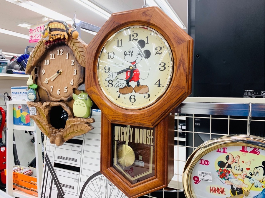 税込み価格 【美品】掛け時計　ミッキーマウス　ディズニー 掛時計/柱時計