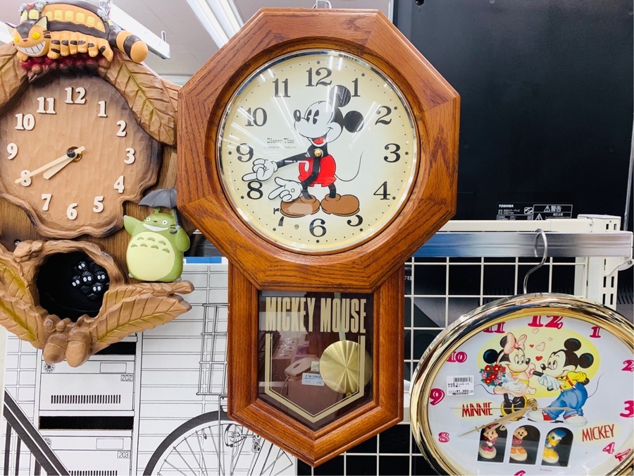 Disney】レトロなミッキーマウスの掛け時計が入荷しました！【松戸店 
