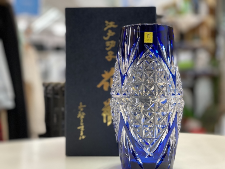 江戸切子花瓶 KAGAMI CRYSTAL (カガミクリスタル)を買取入荷致しました ...