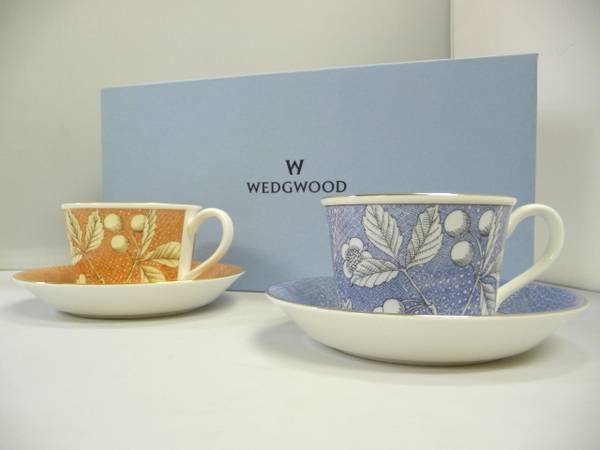 WEDGWOOD(ウエッジウッド)FRANCES BLUE(フランシスブルー) ペアカップ 