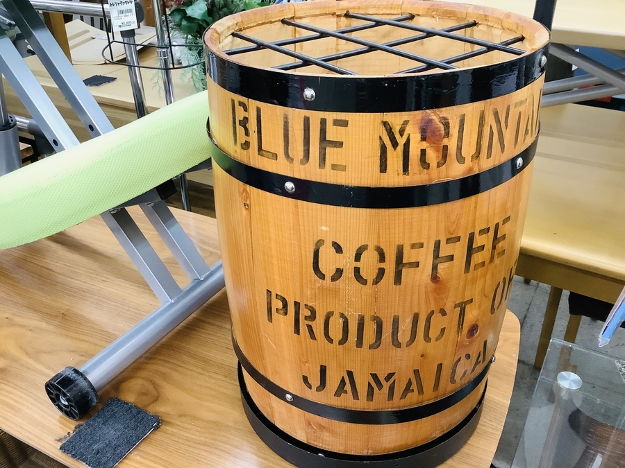 ハワイアン雑貨コナコーヒー木樽の傘立て(白)樽ハワイ 雑貨ハワイアン インテリア