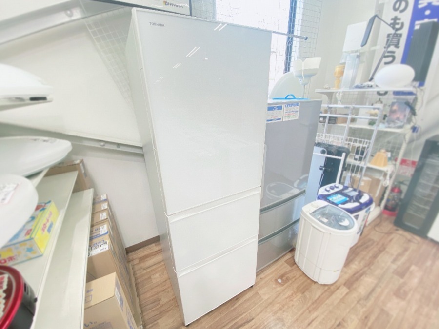 綺麗なガラスドア】TOSHIBA(東芝)の3ドア冷蔵庫をご紹介！【市川店