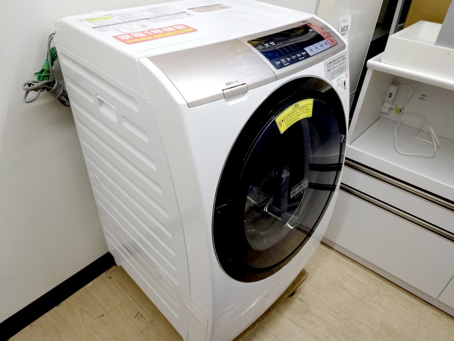 日立ドラム式洗濯機　2018年製　BD-SV110BL 11/6.0kg 左開き