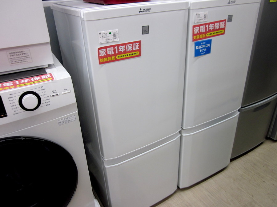 MITSUBISHI(三菱)の146L 2ドア冷蔵庫「MR-P15EA-KW」のが入荷しました