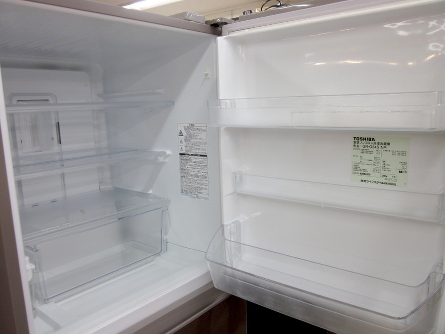 TOSHIBA(東芝)の340L 3ドア冷蔵庫 2014年製「GR-G34S」｜2019年09月26
