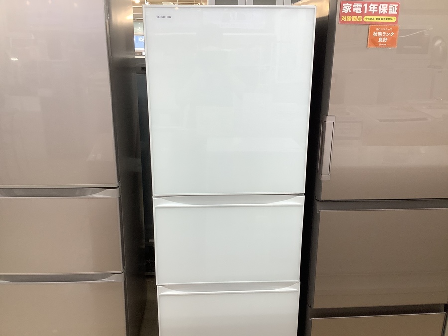 東芝 冷蔵庫 ベジータ 2018年 GR-M33SXV ガラストップドア/自動製氷 
