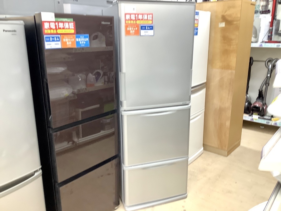 【シャープSHARP】冷蔵庫(冷蔵冷凍庫)　2017年製　350L (送料込み)